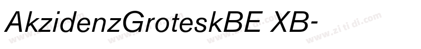 AkzidenzGroteskBE XB字体转换